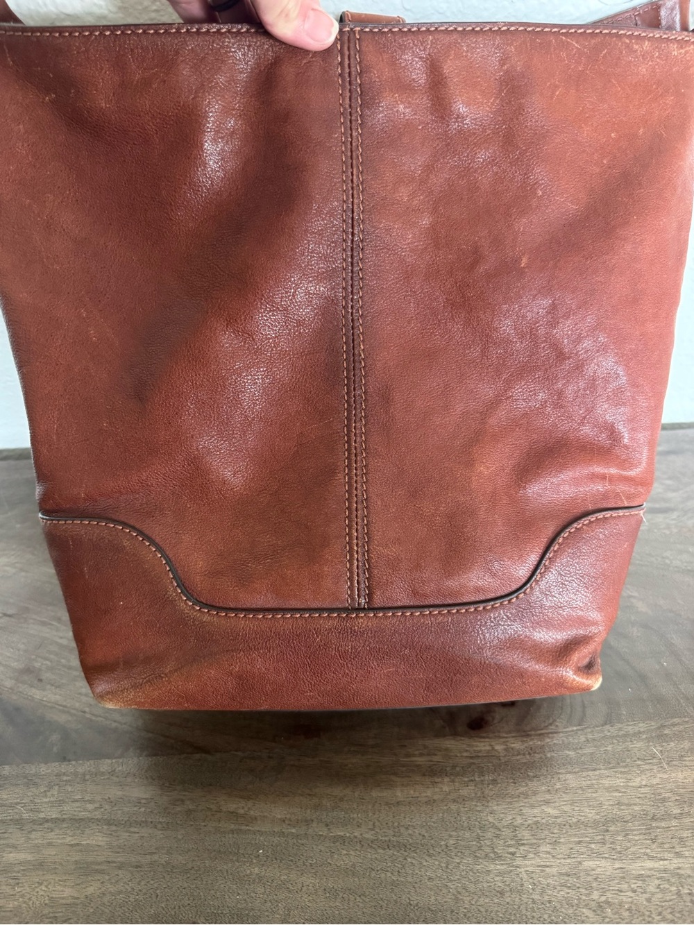 Frye Brown Leather Hobo Shoulder Bag Purse - Picture 9 of 10